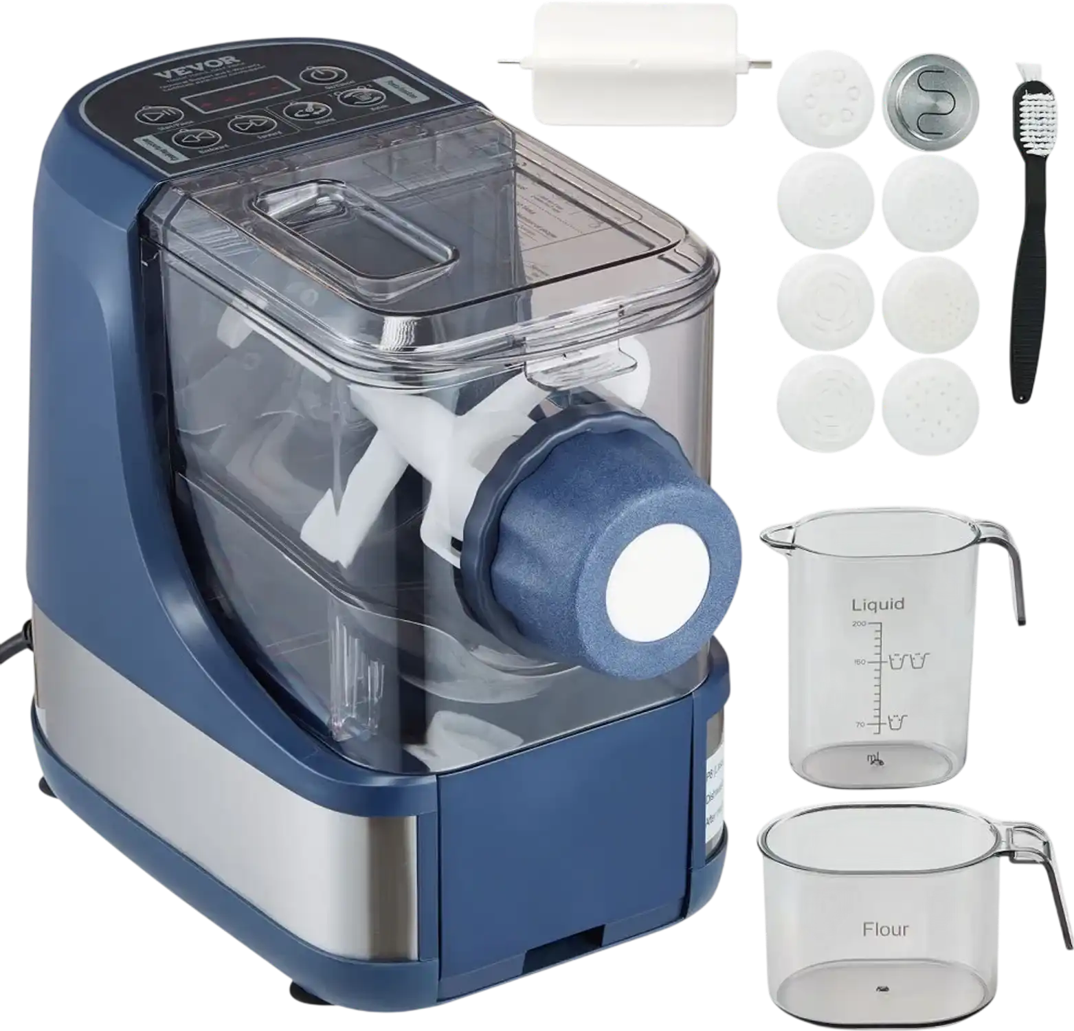 Vevor Pasta Maker Electric Automatic Noodle Machine with 8 Pasta Shapes 150W New