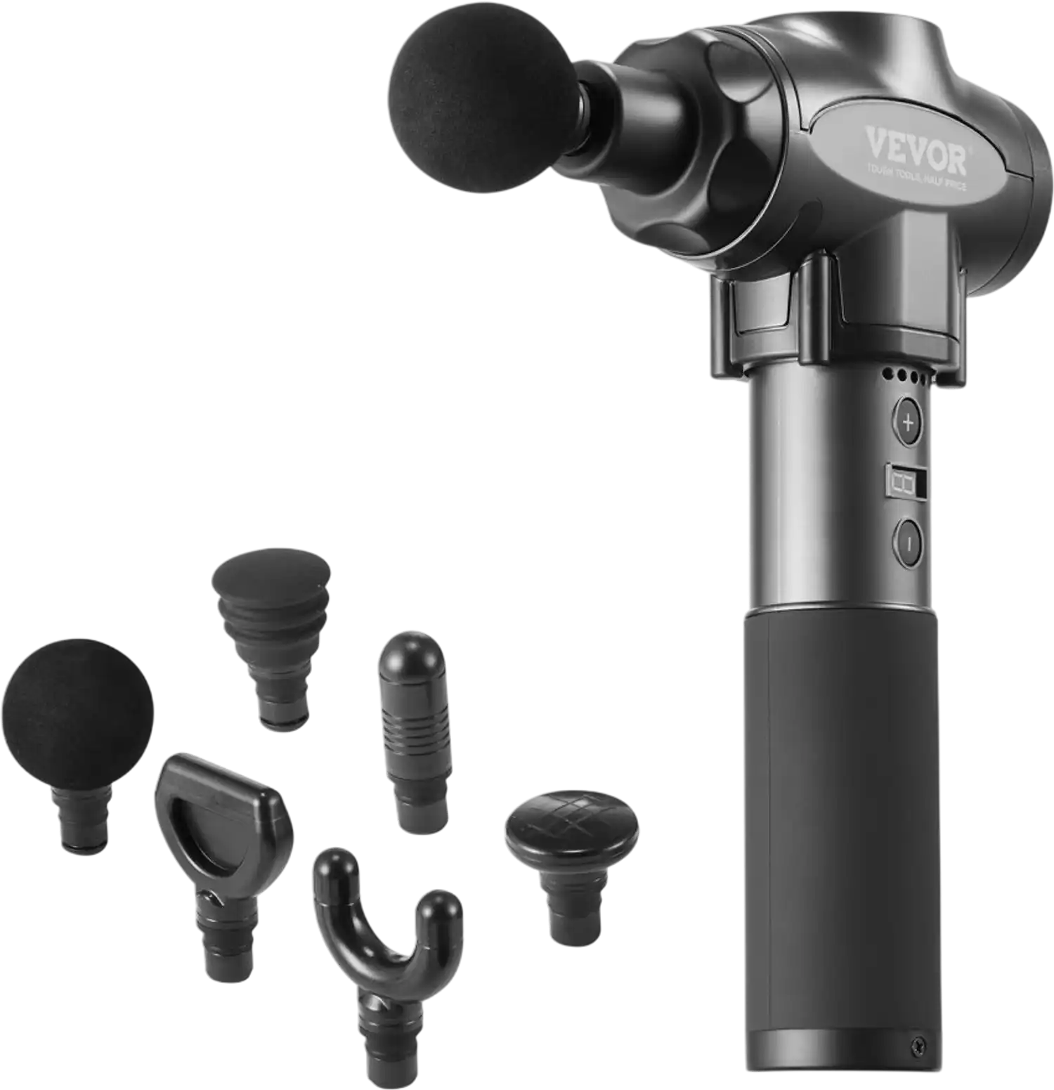 Vevor Massage Gun Deep Tissue Percussion Muscle Massager with 9 Speeds 6 Heads New
