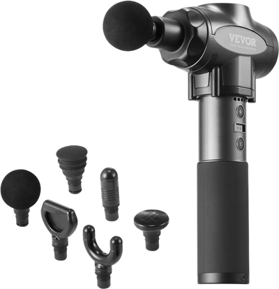 Vevor Massage Gun Deep Tissue Percussion Muscle Massager with 9 Speeds 6 Heads New