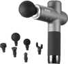 VEVOR Massage Gun Deep Tissue, Muscle Percussion Massage Gun for Athletes, Handheld Massage Gun for Pain Relief, Muscle Relaxation - with 8 Speed Levels & 6 Massage Heads, 24V 2500mAh