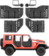 VEVOR Jeep Tube Doors, 4-Door, Compatible with 2018-2026 Jeep Wrangler JL & 2020-2026 Gladiator JT, Steel Off Road Front & Rear Tubular Half Doors with DOT Certified Side View Mirrors and Storage Bag