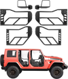 VEVOR Jeep Tube Doors, 4-Door, Compatible with 2018-2026 Jeep Wrangler JL & 2020-2026 Gladiator JT, Steel Off Road Front & Rear Tubular Half Doors with DOT Certified Side View Mirrors and Rubber Pads