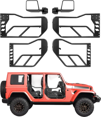 Vevor Tube Doors 4-Door Off-Road Front & Rear Tubular Half Doors for 2018-2026 Jeep Wrangler JL & 2020-2026 Gladiator JT New