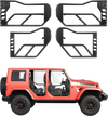 VEVOR Jeep Tube Doors, 4-Door, Compatible with 2007-2018 Jeep Wrangler JK Unlimited, Alloy Steel Off Road Front & Rear Tubular Half Doors with Storage Bag, Rubber Pads, Heavy-Duty Hinges and OE Latch