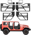 VEVOR Jeep Tube Doors, 4-Door, Compatible with 2018-2026 Wrangler JL JLU & 2020-2026 Gladiator JT, Steel Off Road Front & Rear Tubular Half Doors with DOT Certified Side View Mirrors and Rubber Pads