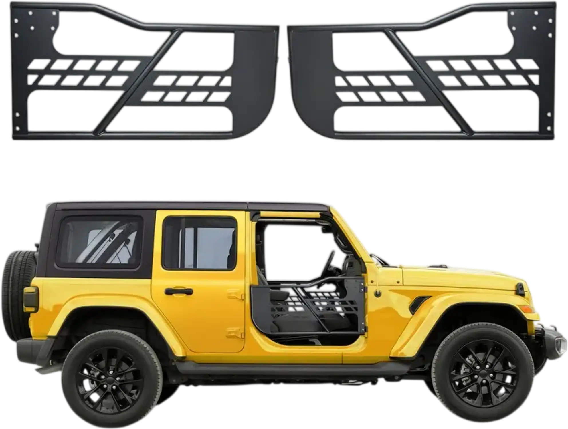 Vevor Tube Doors Jeep Wrangler JK 2-Door Hunting Style Front Pair New