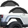 VEVOR Inner Fender Liner, Rear Fender Liner Compatible with 2007-2018 Jeeps JK/JKU 2/4 Doors, Steel Mud Guards Bolt-on Style Fenders Flare, Wheel Well Cover Fenders Flare Liners, Scratch-Resistant