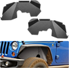 VEVOR Inner Fender Liner, Front Fender Liner Compatible with 2007-2018 Jeeps JK/JKU 2/4 Doors, Steel Mud Guards Bolt-on Style Fenders Flare, Wheel Well Cover Fenders Flare Liners, Scratch-Resistant