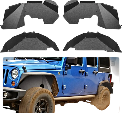 Vevor Fender Liner Jeep Wrangler JK/JKU Front & Rear Steel Inner Wheel Well Cover Set New