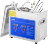 VEVOR Professional Ultrasonic Cleaner, 2.85 L Ultrasonic Jewelry Cleaner with Digital Timer & Heater, Stainless Steel Industrial Sonic Cleaner 40kHz for Glasses, Watches, Rings, Small Parts