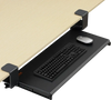 VEVOR Clamp on Keyboard Tray Under Desk, Desk Keyboard Tray Slide out with Sturdy No-drill C Clamp Mount, Large 26.8 x 11 inch Slide-out Computer Drawer for Typing in Home, Office Work