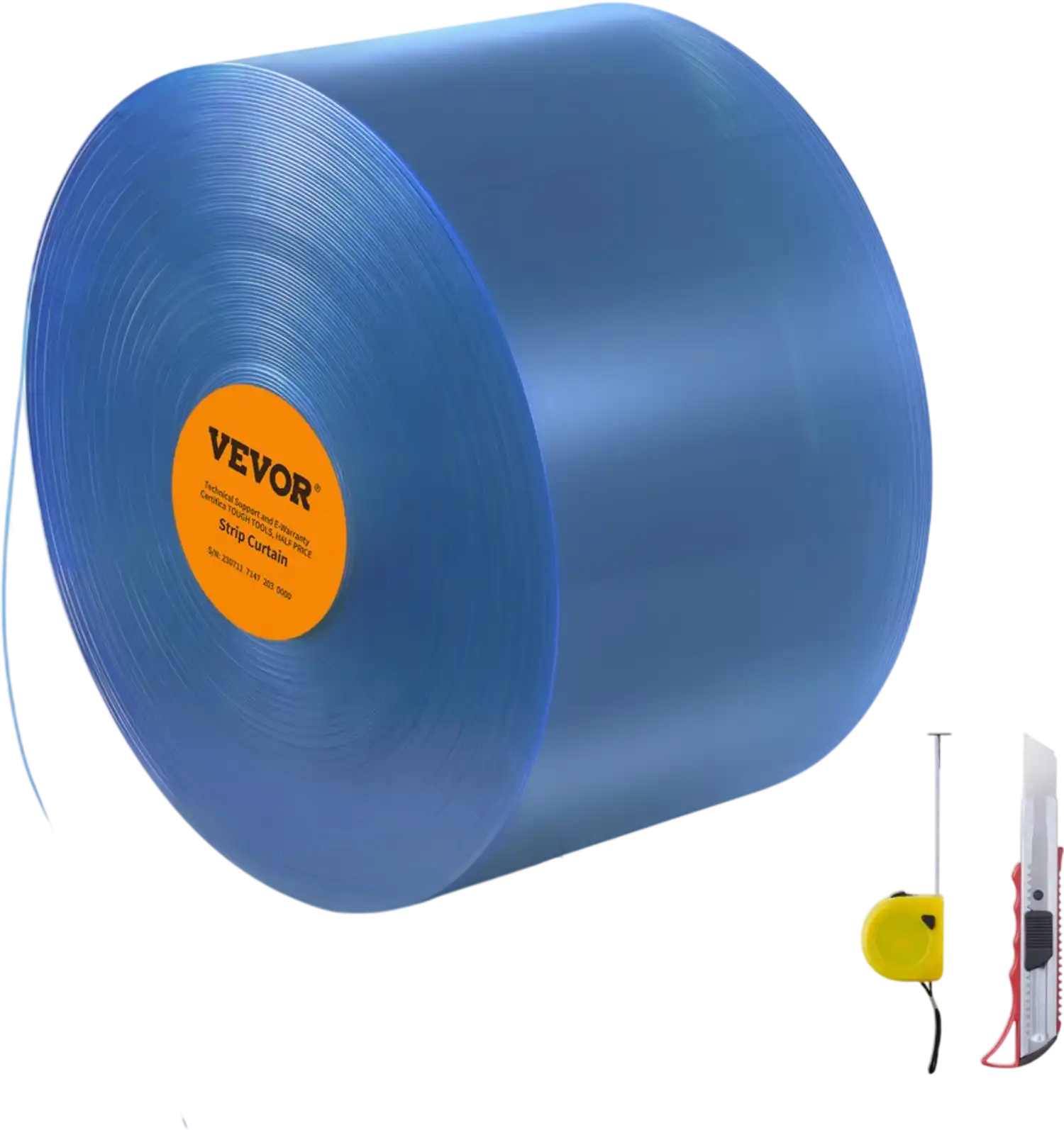 Vevor Strip Curtain Clear PVC Door Bulk Roll 150' x 8