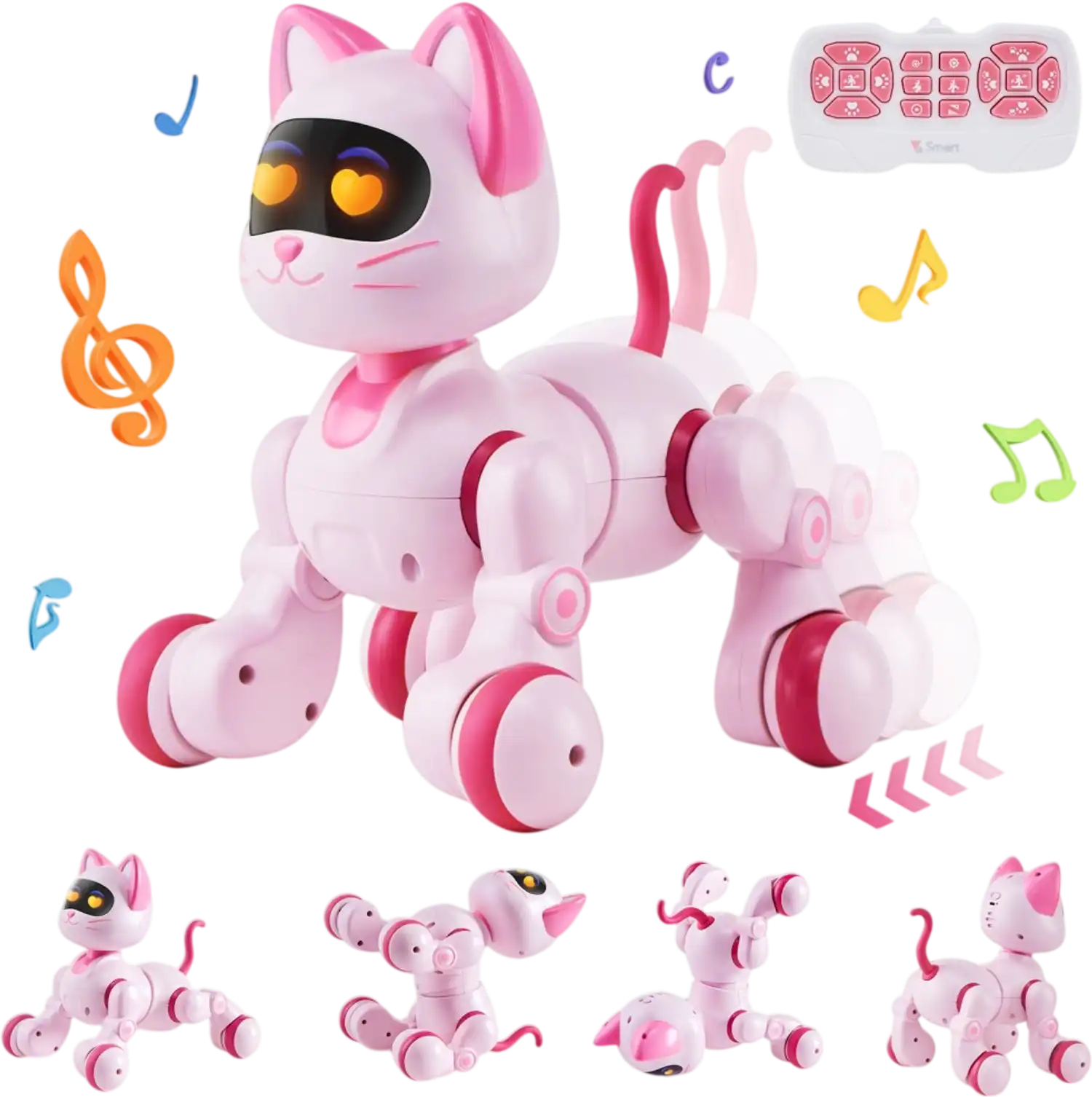 Vevor Robot Cat Toy Interactive Remote Control Programmable RC Pet New