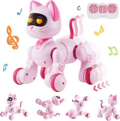 Vevor Robot Cat Toy Interactive Remote Control Programmable RC Pet New