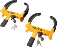 VEVOR Wheel Lock, 2 Packs Universal Wheel Clamp Lock, Adjustable Anti Theft Trailer Lock Wheel Clamp, Heavy-duty Steel Tire Lock for ATV RV SUV Car Golf Cart Boats Motorcycles, with 6 Keys