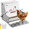 VEVOR Automatic Chicken Feeder, 40 lbs Capacity, Rainproof Treadle Poultry Feeder with Lockable Lid, No Waste, Galvanized Steel Construction, Outdoor Use, for Chicken, Bantams, Poultry, Pheasants