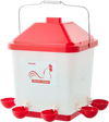 VEVOR 5 Gallon Automatic Chicken Waterer, 6 Water Ports, Automatic-Fill Water Cup, Automatic Gravity Waterer with Handle & Sealed Rubber Ring, Waterproof PP Material, No Waste Design, for Chicken