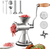 VEVOR Meat Grinder Manual 304 Stainless Steel Hand Operated Meat Grinder Multifunctional Crank Sausage Maker Coffee Powder Grinder for Household for Beef Chicken Pepper Mushroom Coffee