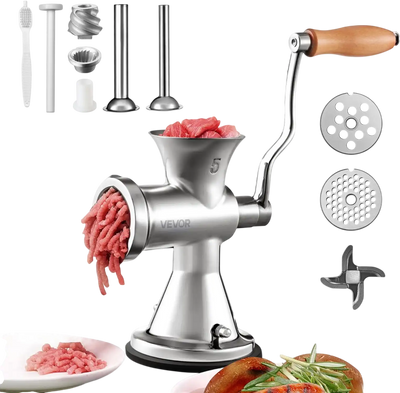 Vevor Meat Grinder Manual Hand Crank Stainless Steel Multifunction New