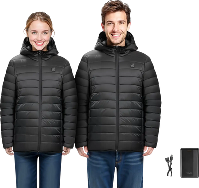 Vevor Heated Jacket Women's Soft Shell Electric Heating Coat L Black New