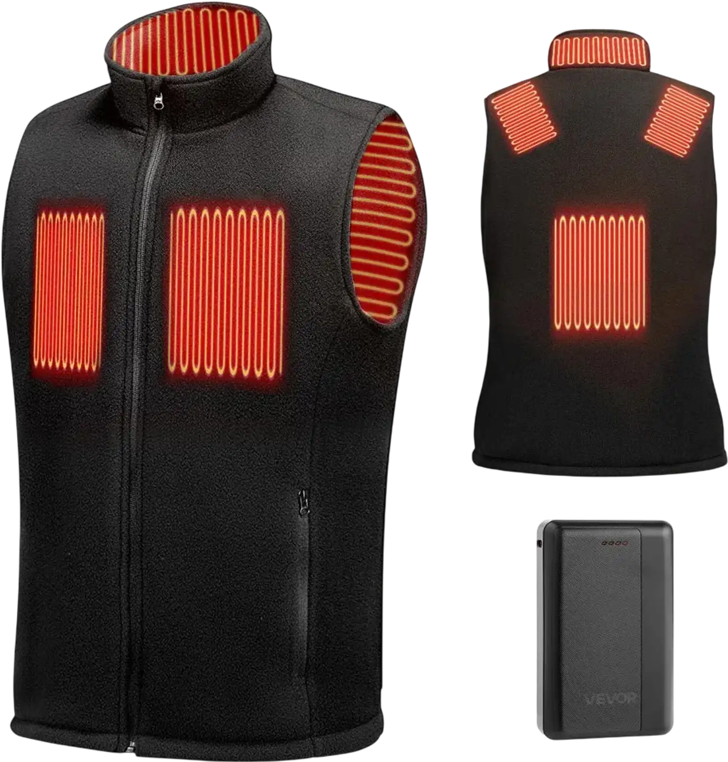 Vevor Heated Vest Men's Electric Winter Vest with 16000 mAh Battery Pack Size L New