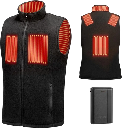 Vevor Heated Vest Men's Rechargeable Winter Vest with 16000 mAh Battery Pack Size M New