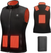 VEVOR Heated Vest, Women Electric Heating Vest with 16000 mAh Battery Pack, 6 Heating Zones Lightweight Rechargeable Winter-Vest with 3 Levels, for Outdoor Hiking Camping Fishing Skiing, Size M