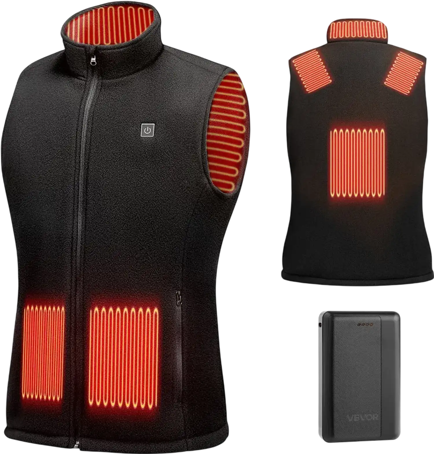 Vevor Heated Vest Women's Lightweight Rechargeable 6-Zone Winter Vest Size S New