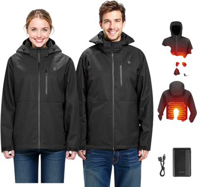 Vevor Heated Jacket Men's Soft Shell Electric Heating Coat New
