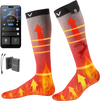 VEVOR Heated Socks, 6000mAh Battery Powered, Rechargeable Heating Socks with 4 Heating Levels, Electric Heated Sock with APP Control for Men Women, Foot Warmer for Hunting Riding Camping Hiking