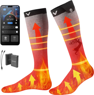 Vevor Heated Socks Battery Powered Rechargeable Foot Warmer New
