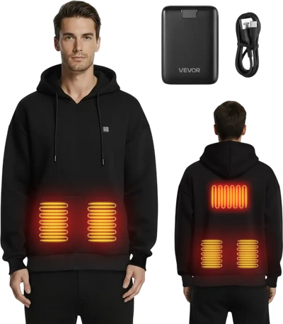 Vevor Heated Sweatshirt Hoodie Unisex Black M New