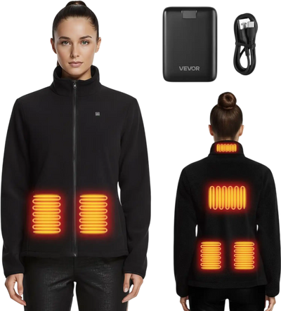 Vevor Heated Fleece Jacket Women's Black Size S New