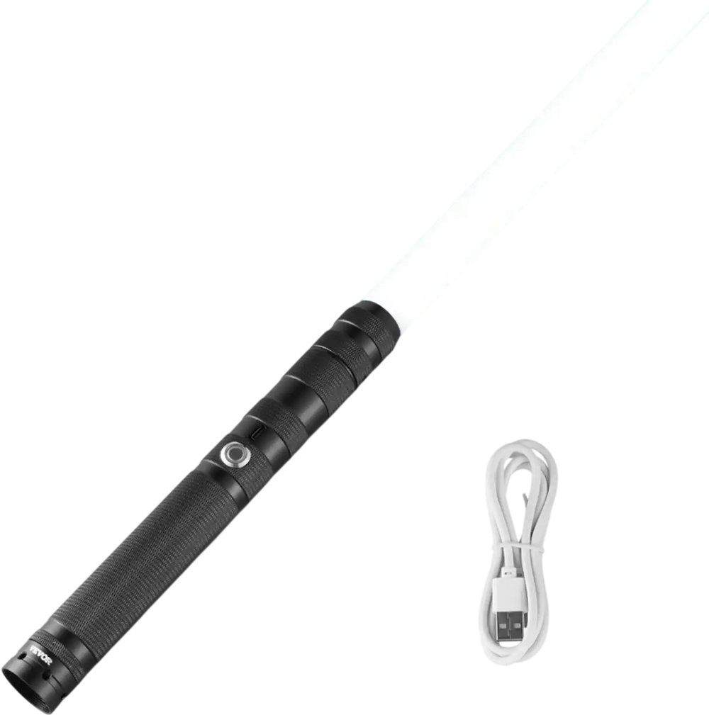 VEVOR Light Sword, Light up Sword with 14 RGB Colors, FX Sound and Realistic Handle, Rechargeable Light Up Sword Toy for Adults and Kids, Christmas Day, Halloween Cosplay, Birthday, Black