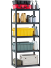 VEVOR Storage Shelves, 2000 lbs, 5 Tier Garage Storage Shelving, 18" D x 32" W x 72" H Adjustable Metal Shelves for Garage Shelves Utility Rack Shelf, Ideal for Kitchen, Warehouse, Basement, Black