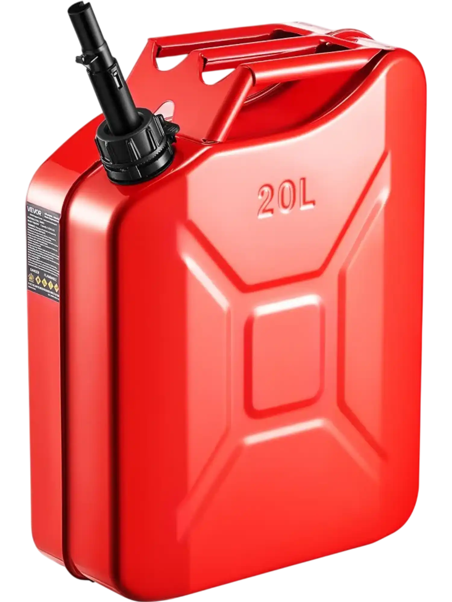 Vevor Jerry Can 5.3 Gal Metal Fuel Container with Spout Red New