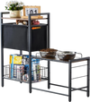 VEVOR Pet Feeding Station with Storage, Elevated Dog Bowls, Raised Dog Bowl Stand, Dog Food Storage and Feeder Station with Storage Shelves, Pet Toy Storage Organizer, for Large Medium Small Dogs