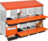 VEVOR Chicken Nest Box, 8-Compartment, 30 to 45 in Stable & Corrosion-Resistant Metal Nesting Boxes with Inclined Nesting Boxes, Bottom Holes & Resting Platform, Fit for Different Chicken Breeds