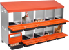 VEVOR 2 Tiers Chicken Nesting Boxes, 10 Compartments, Metal Egg Laying Boxes with Protective Collection Lids, Roll Out Nesting Box, Easy to Assemble, Ideal for Hens, Ducks, Chickens, and Other Poultry