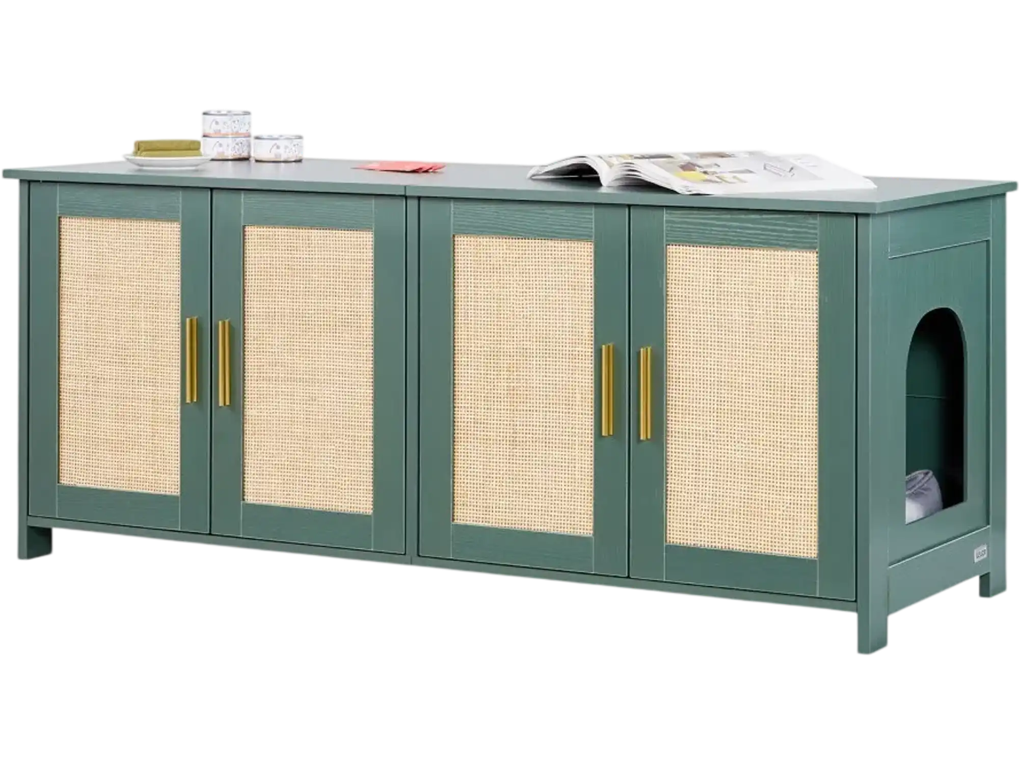 Vevor Cat Litter Box Enclosure Hidden Cabinet Furniture 47.2