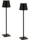 VEVOR Cordless Table Lamp, 2-Pack, 5200mAh Built-in Rechargeable Battery Desk Lamp, Stepless Dimming Up, 3 Adjustable Heights, Detachable Lampshade for Bottle, Restaurant, Bedroom, Outdoor, Black