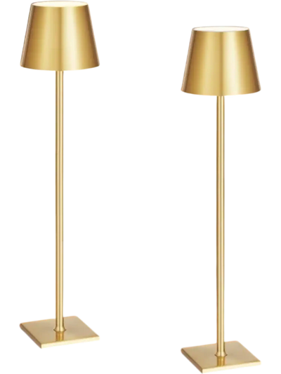 Vevor Table Lamp Cordless Rechargeable 2-Pack Adjustable Height Gold New
