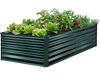 VEVOR Galvanized Raised Garden Bed, 6.67 x 3.35 x 1.51 ft, Rectangular Metal Planter Box Kit Outdoor, Rustproof Elevated Planting Box with Gloves, Alu-Zinc, for Growing Flowers Vegetables, Dark Green