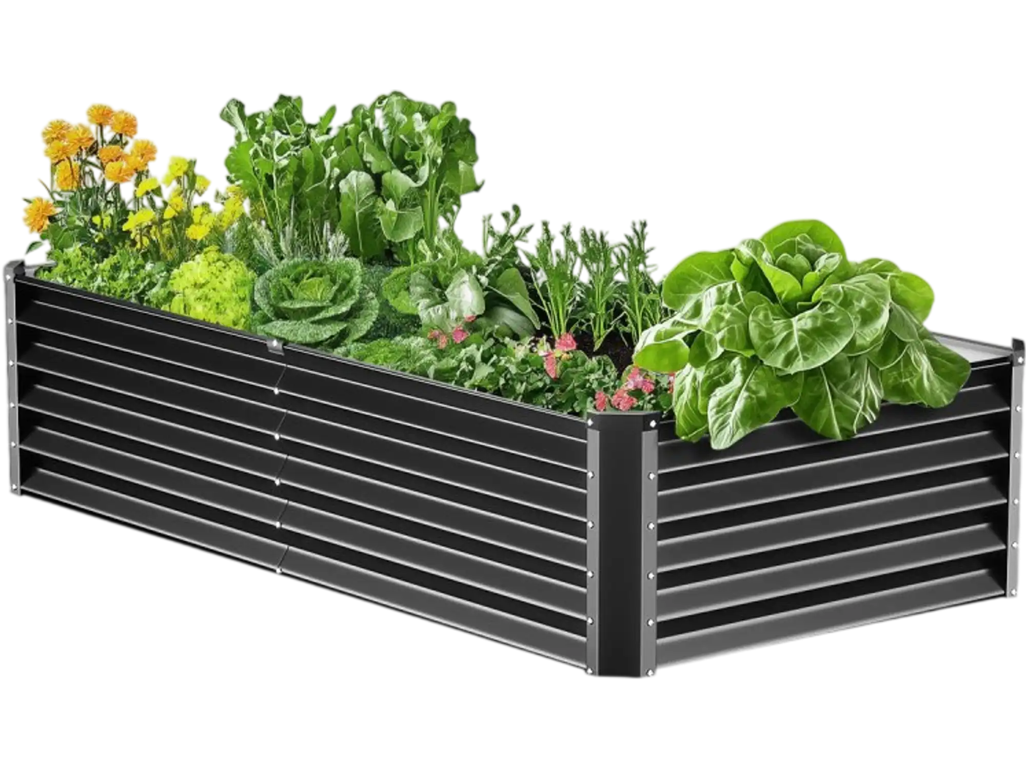 Vevor Raised Garden Bed 6' x 3' x 1.5' Dark Gray Metal Planter Box New