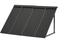 VEVOR Fixed Metal Awning 44 x 24 in, Window Awning Door Canopy, Stable Triangle Steel Frame Awnings for Doors Exterior Rain, and Snow Sunlight Protection for Door Entrance, Windows, Porches, Balconies
