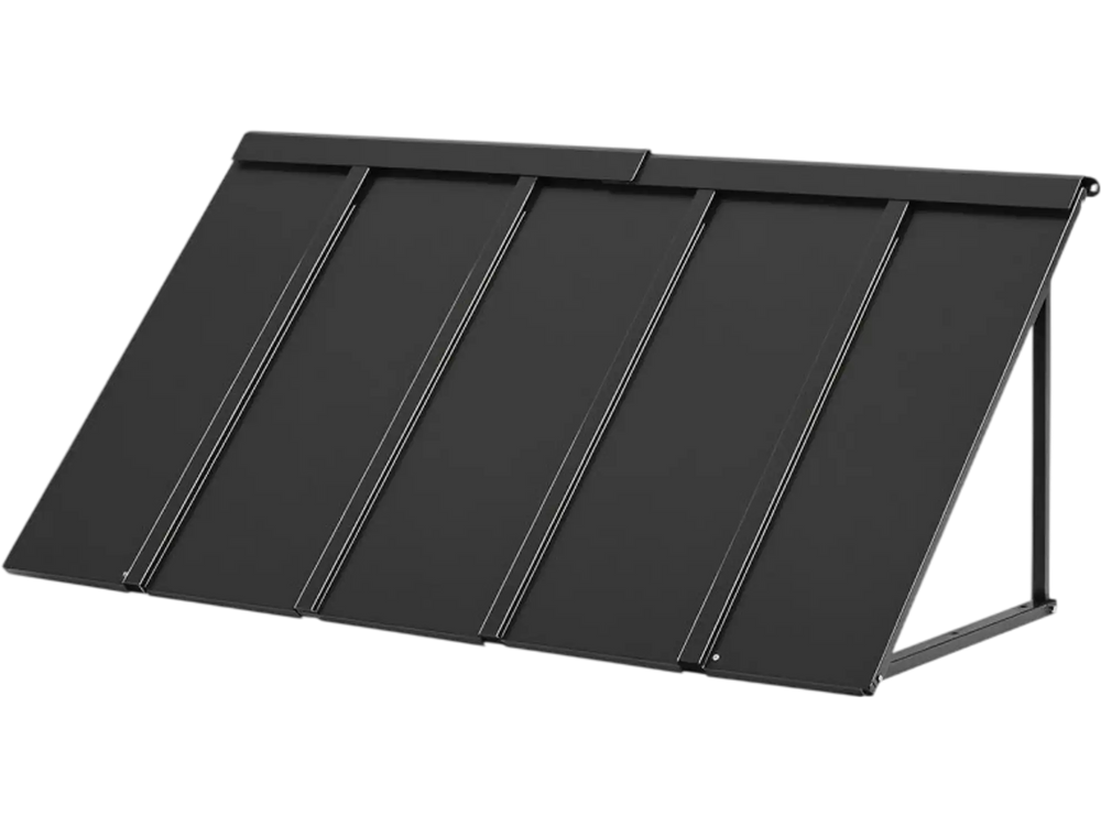 VEVOR Fixed Metal Awning 56 x 24 in, Window Awning Door Canopy, Stable Triangle Steel Frame Awnings for Doors Exterior Rain, and Snow Sunlight Protection for Door Entrance, Windows, Porches, Balconies