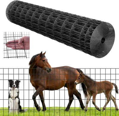 VEVOR Farm Fence,  48 in x 50 ft, 2 x 4 in Mesh 14 Gauge Galvanized Steel Wire Fencing for Cattle, Hog & Sheep , Heavy Duty Vinyl Coated Livestock Fence for Animal Enclosures, Cage Wire, Garden Fences