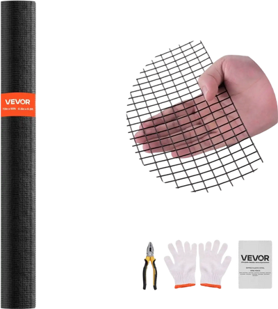 VEVOR Hardware Cloth 72 in x 50 ft, 1/2 in 19 Gauge Galvanized Wire Mesh Roll, Weather-Resistant Vinyl Coated Chicken Wire Fencing, Heavy Duty Welded Garden Plant Fencing for Rabbit Cage Snake Fence