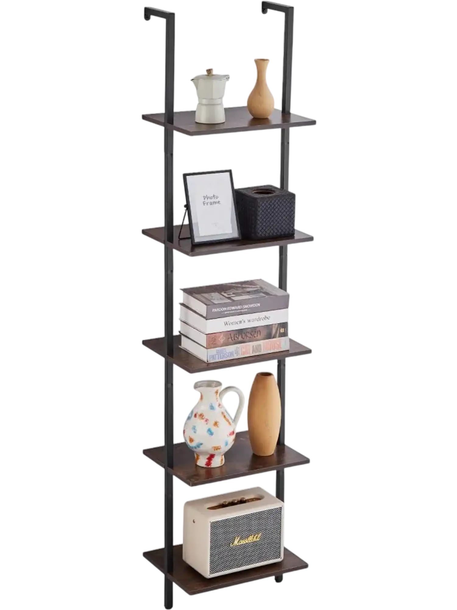 Vevor Pipe Shelf 5-Tier Wall-Mounted Ladder Shelf 15.75