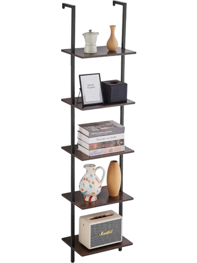 Vevor Pipe Shelf 5-Tier Wall-Mounted Ladder Shelf 15.75